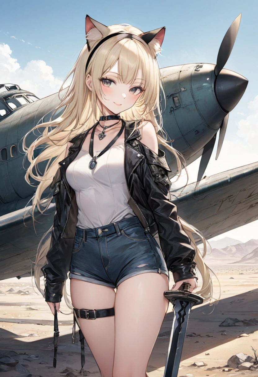 shimakaze_kantaicollection,
long_hair, blonde_hair, hairband, blush,
 (masterpiece:1.4),(best quality:1.4), (premium:1.4), (great illustration:1.4), (ultra-detailed:1.4),(art CG, 8K),1girl,solo,KonishiCSA, full body, 
Desert,(translucent bunnysuit:1.4),

