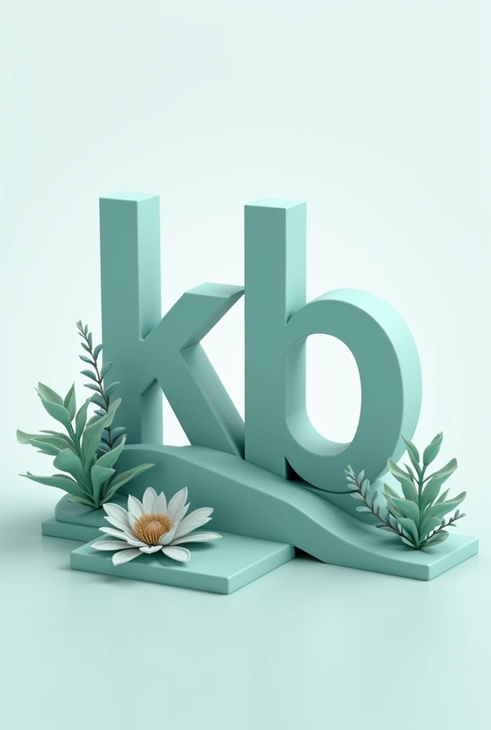 (KB logo. 3d logo, minimalis logo, lanscape logo, monogram logo)
