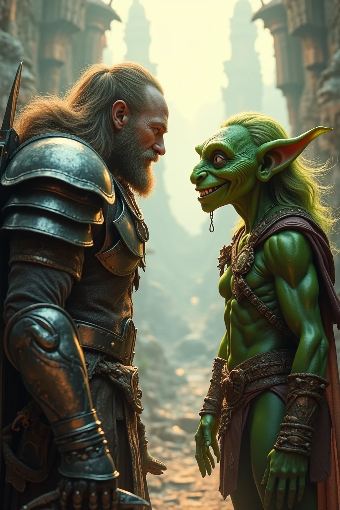 green orc, 4girl, princess carry, elf, blonde hair, dress, orc, blue eyes, glowing eyes, tusks, carrying, cleavage, sleeping, :o, looking at another, forest, armor, helmet, green skin, holding, leg grab,, masterpiece, best quality, highly detailed <lora:EdobOrc_v1.0:0.8>