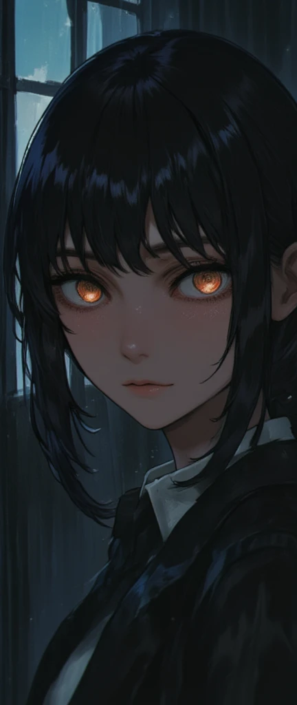 (((makima from chainsaw man))), score_7, score_8, aesthetic, dark background, shining eyes, anime vibes, studio mappa, detailed absurd, accurate, detailed, masterpiece.