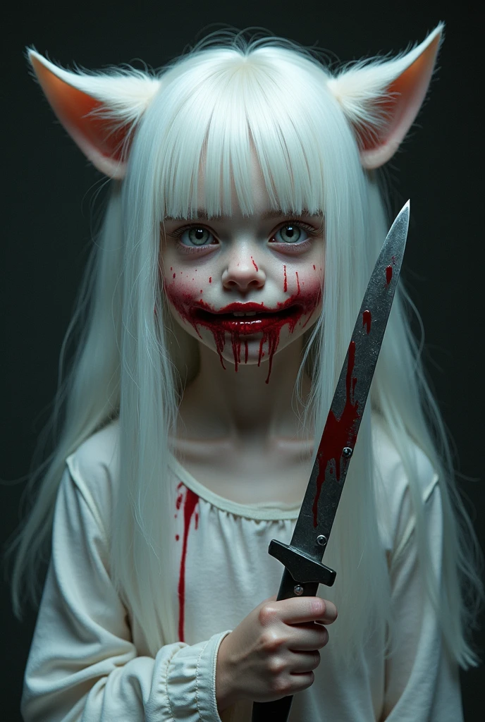 (1girl:1.3), genderswap zombies, very synthesizer hair, cthulhu tomboy, blood all over the frame,best quality, masterpiece, portrait, marco zedler \(style\),  marco zedler(beautiful photo by Canon 5D Mark), (Circular Reflector:0.9), (polarityplus:0.6), focal point on face, detailed face, [naughty:sweet:0.55] smile, (blush:1.2), (depth of field), pale and disfigured skin,