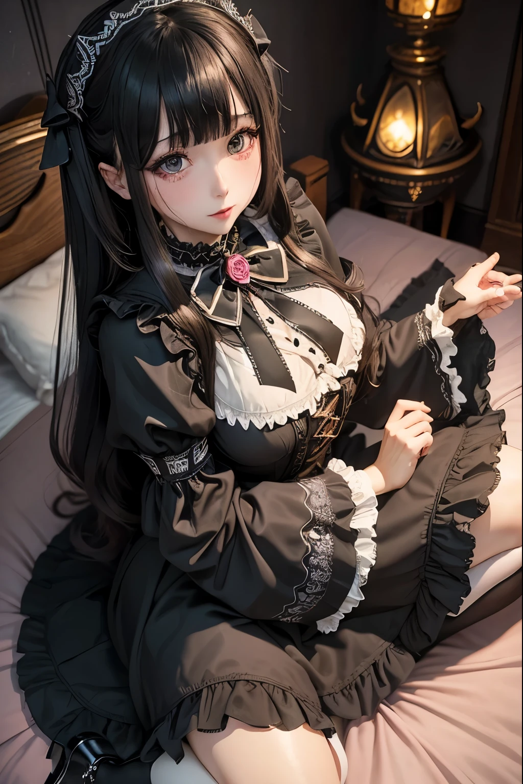 Hard Dark Gothic Makeup、Black dark eyeshadow、sad、Good skin radiance、Dark Gothicメイク、Dark smile、palace、The beauty of fragrance、24-years-old、Expression of intense sexual pleasure、Embarrassed look、Dark Gothic、Highest quality、Expression of sexual pleasure without pain、Drunk face、Purple maid outfit、Mysterious、noble、sexly、Loving smile、Twin tail hair、Right blue eye、Left eye is red、Super tempting pose、Platform Heel Shoes、Heavy makeup、Gothic ta clothes、Silver Hair、Long Hair Straight Hair、Cute Gothic Loliress、Beautiful Face、elegant features、Attractive face、Stained glass background、Chest glistening with sweat、The room is dark、goth long dress、Bell Sleeves、Wizard Sleeve、Decadent look、Sexually excited expression、Glossy thighs wet with water、Thighs that are wet and shiny with oil、Background of a room full of roses、sad expression、Rose Maiden、The embroidery is pink、The dress has pink embroidery.、Thigh-high socks、Knee-high socks、Gentle expression、Dark black eyeshadow、Stained glass and rose background、thighs are a little thin、Female Duo、Female couple、dark church background、Stained glass、Black metal world、Dark Castle、Dark Room、Slender body、gothic long dress、Victorian dress、Small breasts、Hold the wine in your right hand、Hold the lantern in your left hand、pantyhose、The bed is covered with roses、Her thighs are shining with sweat、My body is wet and shiny、Lots of glitter on the thighs、sweating、My thighs are sticky from sweating、Sweat glistening on my thighs、The whole body is sweaty and shiny、I sweated a lot.、My thighs are sweaty、Wet thighy thighs are shining with sweat、A lot of sweat glistening all over the body、Slender body、Put your head on the pillow、Sleeping on a bed、Beautiful legs、Stretching legs、Lie down in bed、Lie on your back in bed、