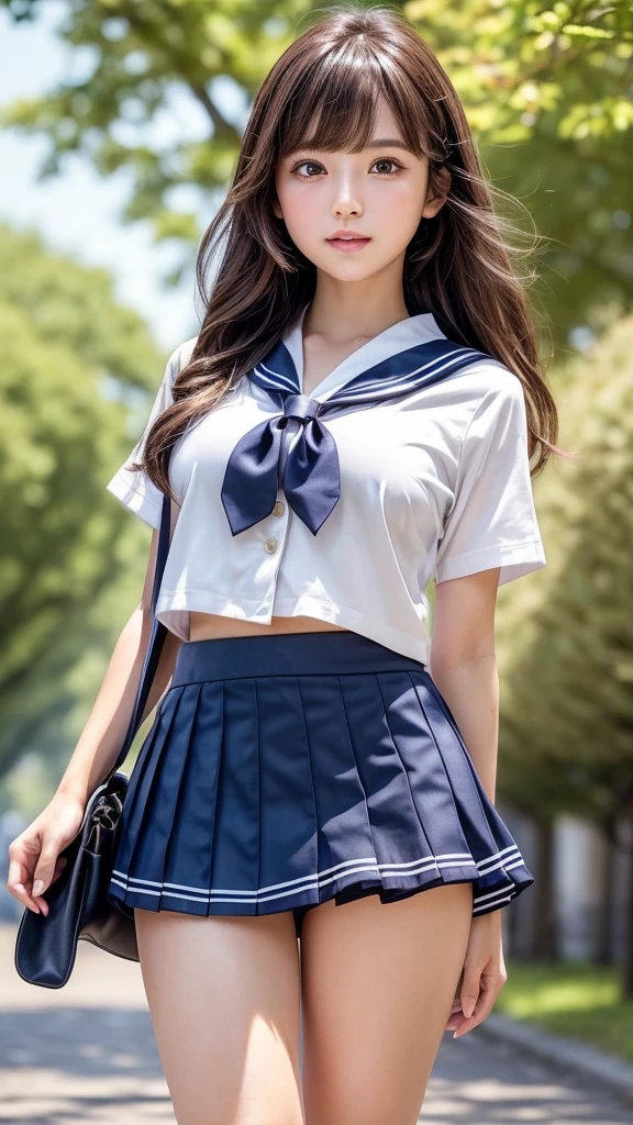 Hair in a ponytail1.5、High school girl uniform white blouse、(Real、Photorealistic:1.37、 below:1.4),(8k、Raw、professional、highest quality、masterpiece:1.2)、(Real、Photorealistic:1.37)、Ultra-detailed、(Portrait of an -yeld wo)、(Highest Detail Skin:1.2)、(Highest detail face:1.2、Double eyelid 1.5)、(1woman、16-year-o、BlHair、g Hair、Sailor Suit Uniform1.5、The wind flipped her pleated miniskirt, revealing her white lace panties.)、Sunset sky、The cityscape at dusk can be seen in the distance、golden hour、)、(Highschool uniform1.5、Dress shirt 、School emblem 、emblem 、Green tie、Brown pleated skirt 1.5、Brown checkered skirt 1.5、Green below-the-knee skirt 1.5、Brown knee-high socks 1.5)、The skirt is rolled up to the stomach、Lifting up your skirt、(White panties look good on her 1.5、Highly detailed expensive panties1.5、The crotch area fits snugly against the female genitals1.5)、(Embarrassed look、I like it)