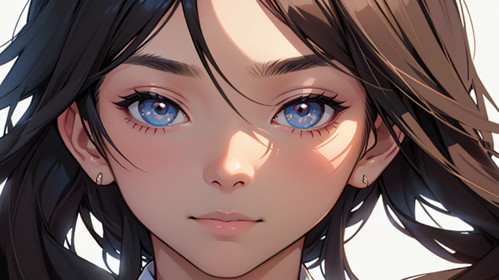 (high quality, 8k, 4K, High Contrast, masterpiece:1.2, 最high quality, Best aesthetics), 1 female, (Realistic skin texture:1.3), (Film Grain:1.3), (Selfie angle, High Angle), One Girl, Beautiful and detailed eyes and face, 最high quality, close, Upper Body,Black Hair,Bob,beautiful,High school girls,cute,