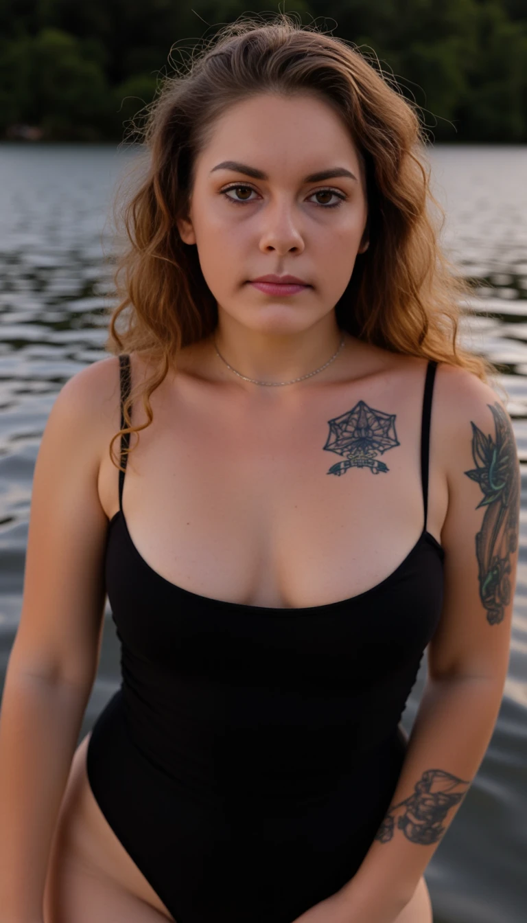 Sexy bikini swimsuit,Big breasts that expose the,Tattooed with