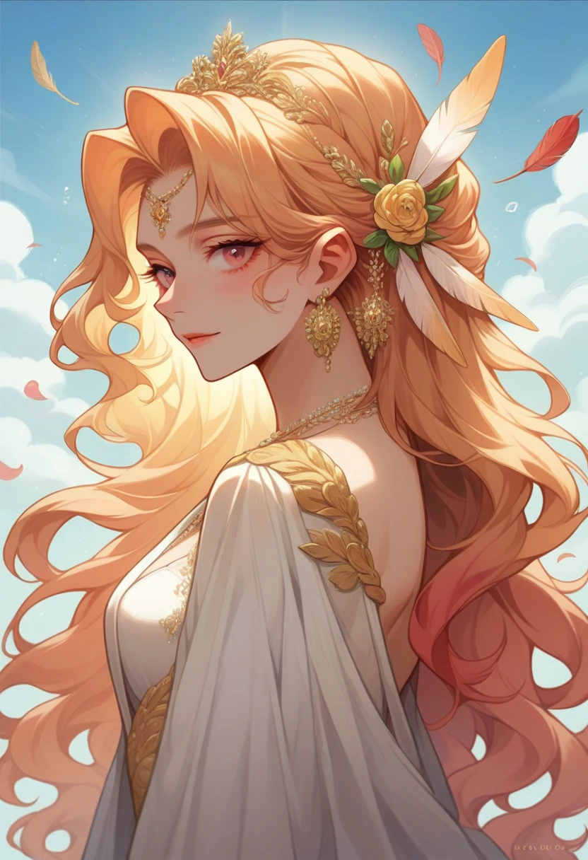 Anime girl sitting on a bench with roses and a chain around her neck, O Marinheiro Galaxia. Beautiful, ((uma bela imperatriz fantasia)), princesa anime, deusa anime, Loira - Princesa Cabelos, Estilo anime bonito, gorgeous goddess of leo, Anime Art Nouveau, Anime bonito, Estilo de arte anime bonito, menina anime loira com cabelo longo, bela arte de anime, obra-prima, melhor qualidade, (papel de parede CG unity 8k extremamente detalhado), (melhor qualidade), (best illustration), (melhor sombra), Absurdo, arte epica, Poses gloriosas, lindo brilho detalhado, brilho luminoso de fundo, detalhes insano