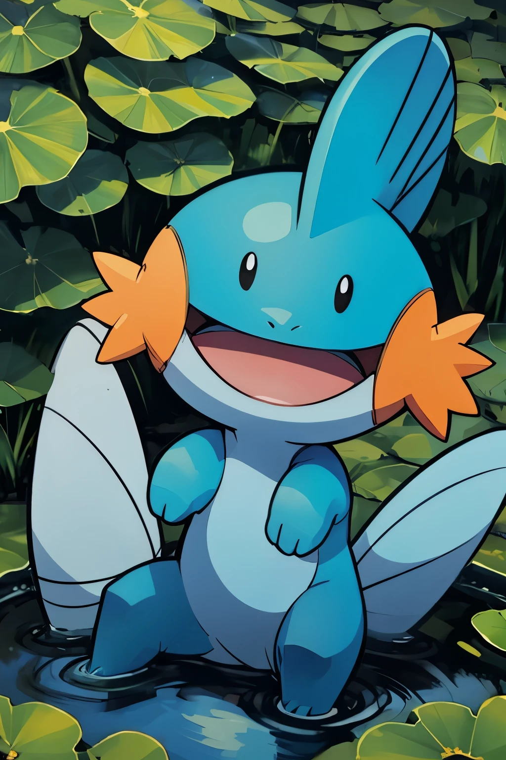 dagasi, Fur on the body, account_9, account_8_grown, account_7_grown, account_6_grown, source_anime, Feral, Creature, Vaporeon (pokémon), plumpy tail, amphibian,female, with purple sclera, white eyes, Sitting on the ground, looking up at their human trainer's huge cock, wide hips, thick thighs, nsfw, lewd, mouth open ready to suck at It, Fellatio