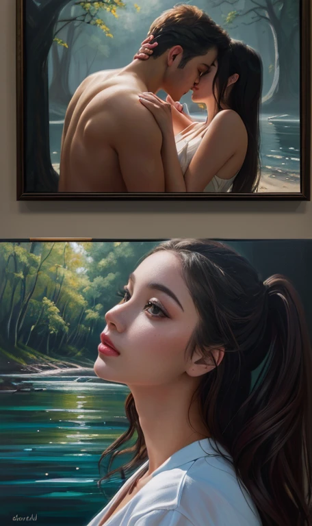 painting,roses,beautiful detailed body,delicate skin tones,soft lighting,romantic atmosphere,evocative,passion,realistic,subtle brushstrokes,impressionistic background,implied sensuality,classic art style,vibrant colors,graceful poses,elegance,long stem roses,painting on canvas,studio lighting,intimate setting,artistic composition,implied story,professional artwork,natural beauty,feminine allure,subdued color palette,seductive,artistic expression,harmonious,sublime,artistic masterpiece,dazzling,painterly,exquisite details,figurative,visual poetry,ethereal