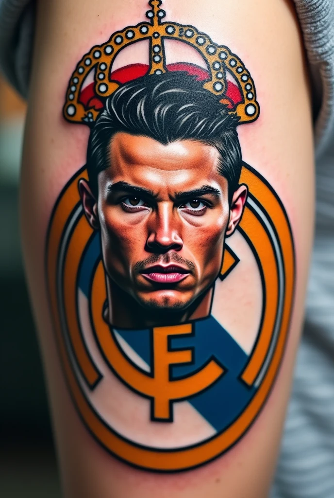 Tattoo Ronaldo in Real Madrid on his hand