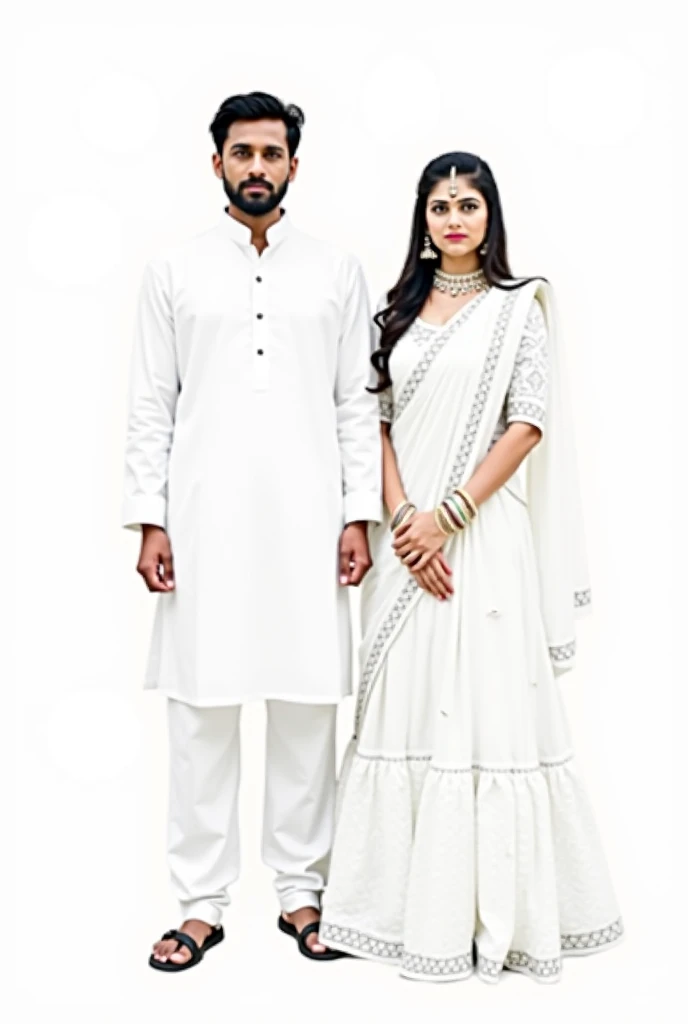 Nihang sing couple wedding photo with white clothes full body