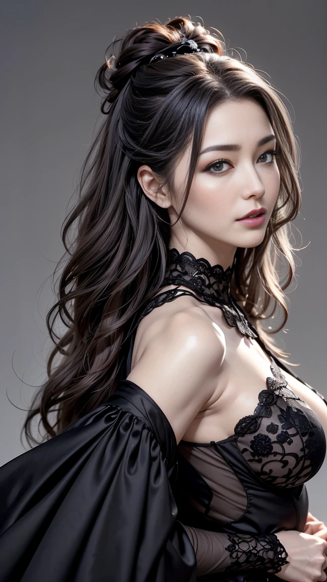 Mobile legends,lunox ,lunox hero ,(masterpiece:1.2), (best quality), (ultra detailed), (8k,intricate), (lens 135mm,f1.8),(photorealistic)(black background:1.3),
portrait photography,(upper body:1.3),(off-shoulder),
side lighting,Rim lighting,best shadow,face light source,
perfect anatomy,	perfect face,perfect female body,first-rate female bodies,
Detailed skin texture, detailed cloth texture, detailed beautiful face,exquisitely detailed skin,highly detailed skin,pale skin,detailed hair,glistening skin,