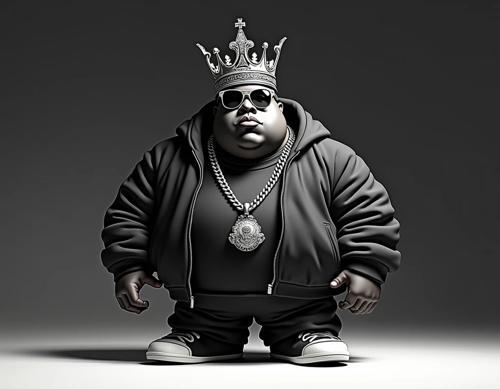 Fat belly spider-man black suit and mask with a silver necklace on his neck and a lot of money next to him and a rolex watch in his hand and a ring in his hand and Nike box and Nike shoes and double cup and blunt on the table in his hand with rap style in the studio