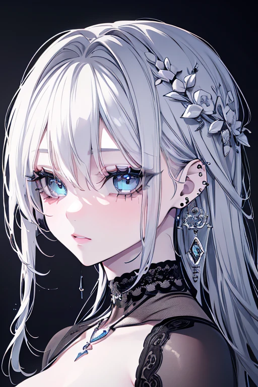 (masutepiece, Best Quality), Intricate details, 8K, Sharp focus quality) (Detailed skin:1.3) (Intricate details) (8K) (Detailed eyes) (Anime) Man's character, Soft hair, Long hair, (White hair), Light green eyes,、 Man's, Anime Man's, frontage, 素敵なMan's子, Perfect face, Detailed eyes, Bold background, Detailed accessories, Unique costumes, Sharp eyes, Man's, A young man, Idol, bright colour, pale skin, (angelicales)、 Defined features, Model, Symbolism, Comfortable clothing, Dark room, Cluttered room, Indoors, Detailed background, Bold colors, bold outline, Sharp face, Nighttime, Night, Pose, Handsome, sleepy, Tired, drooing eyes