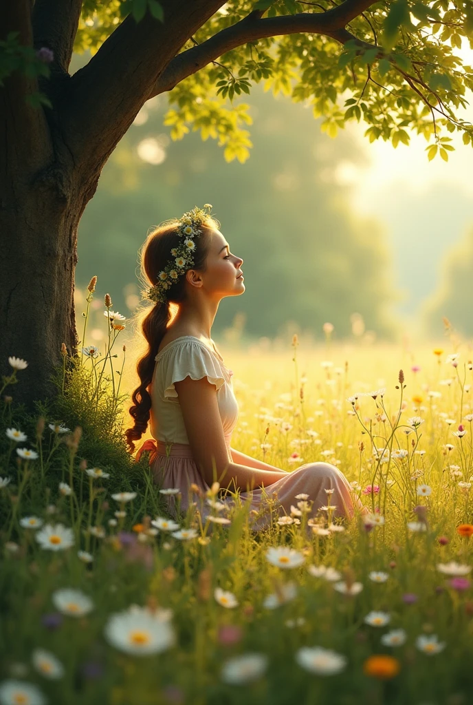 A girl thinking"