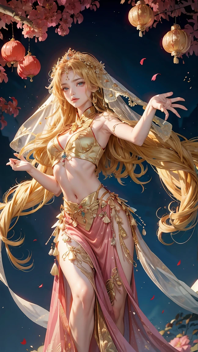 "Child of the Sun, Goddess of Love": Within a sacred sanctuary bathed in sunlight, depict the figure of a sun goddess who governs love, facing forward and emanating divine radiance. She is a , around . Zoom in to focus on her face, with a gleaming orb of light in her hands, representing the life-giving power of the sun. Her hair is shimmering gold, and she is wearing a traditional miko outfit as seen in Japanese shrines. The background should be predominantly gold, evoking a sense of divine splendor, with numerous heart-themed objects expressing the beauty of love. The setting is in heaven, enveloped in soft, bright light, where one can find tranquility and peace of mind, free from any trace of anxiety.Straight-on.