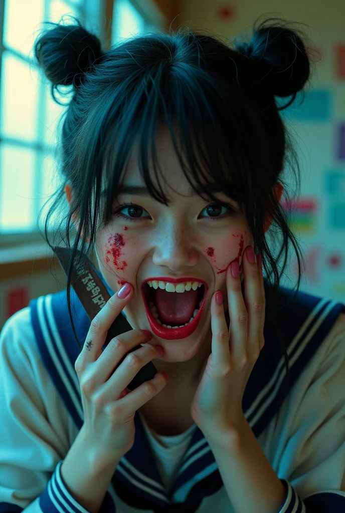 (8K, highest quality, masterpiece: 1.2), Super detailed, super resolution, a beautiful girl, screaming.