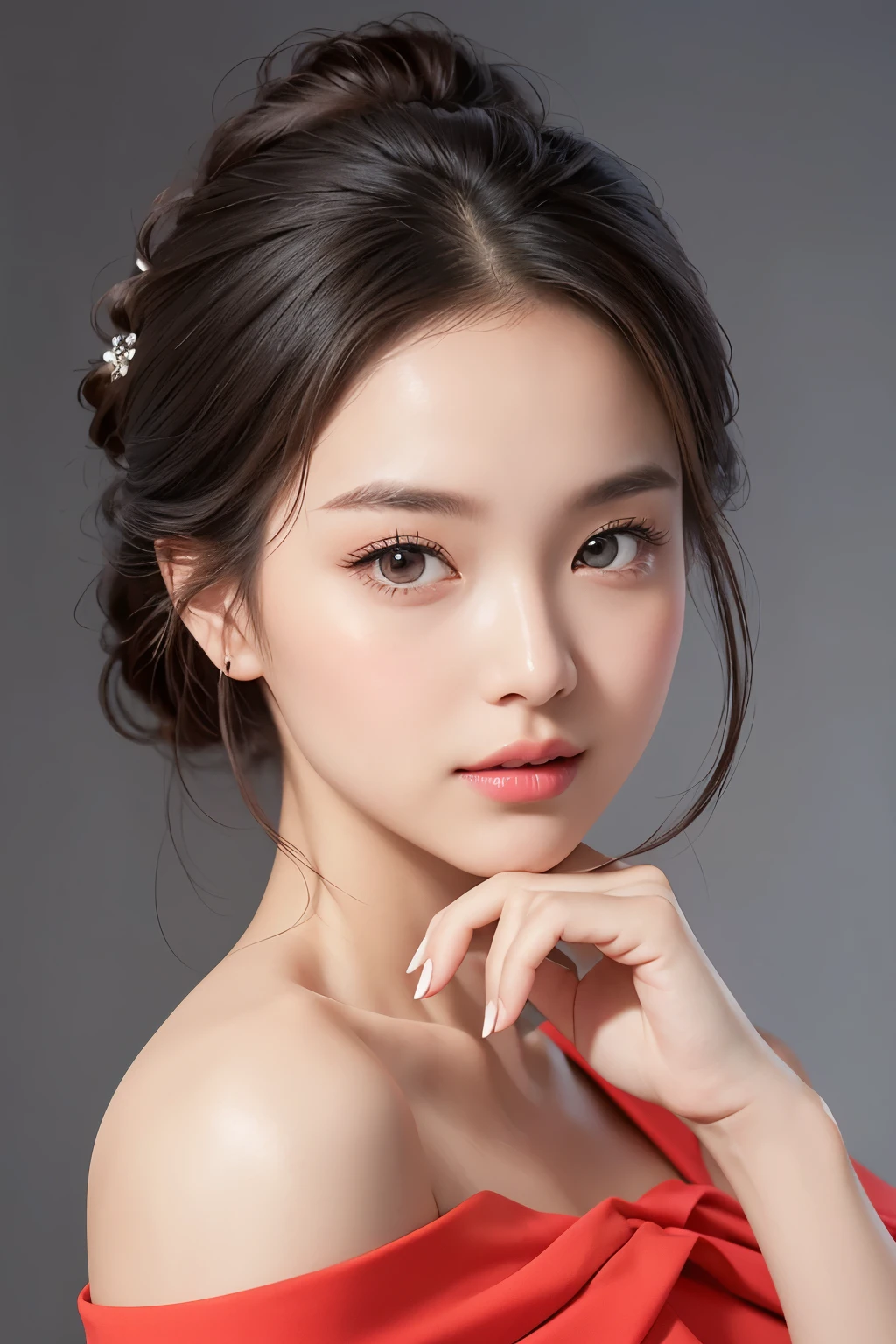 ((masterpiece)), Highest quality, One Girl, eye shadow, Upper Body, Portraiture,