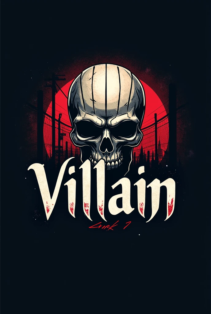 Vector bloody skull band logo --auto
