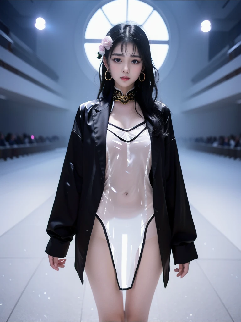 (Metaverse, Overhead world), Transcendent Cute Beautiful Girl, ((Virtual Sex)), Outstanding Style, Perfect Anatomy, Sexual pleasure through inner climax, (((The latest sexual device))), Climax parameters displayed on monitor