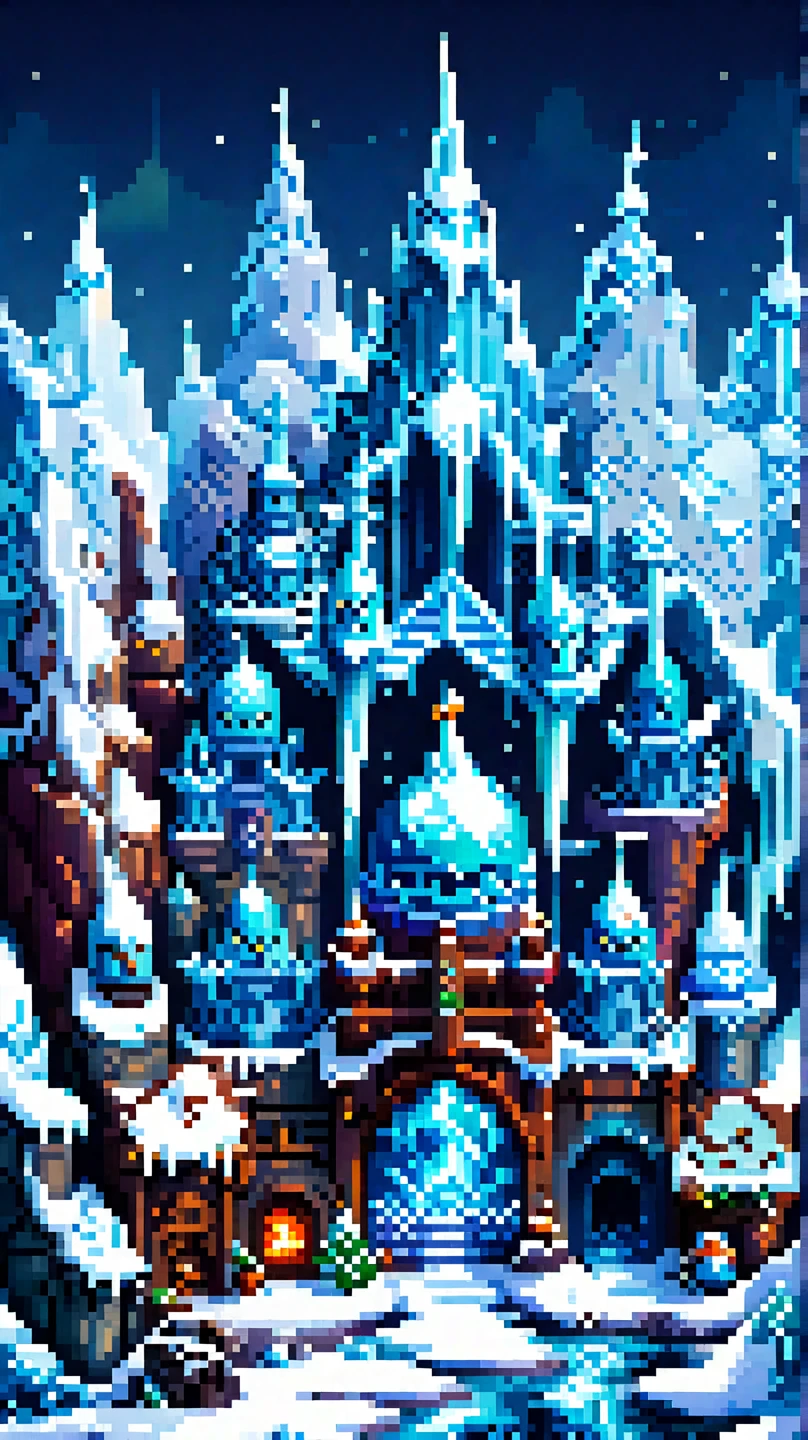 pixel art. the ice kingdom