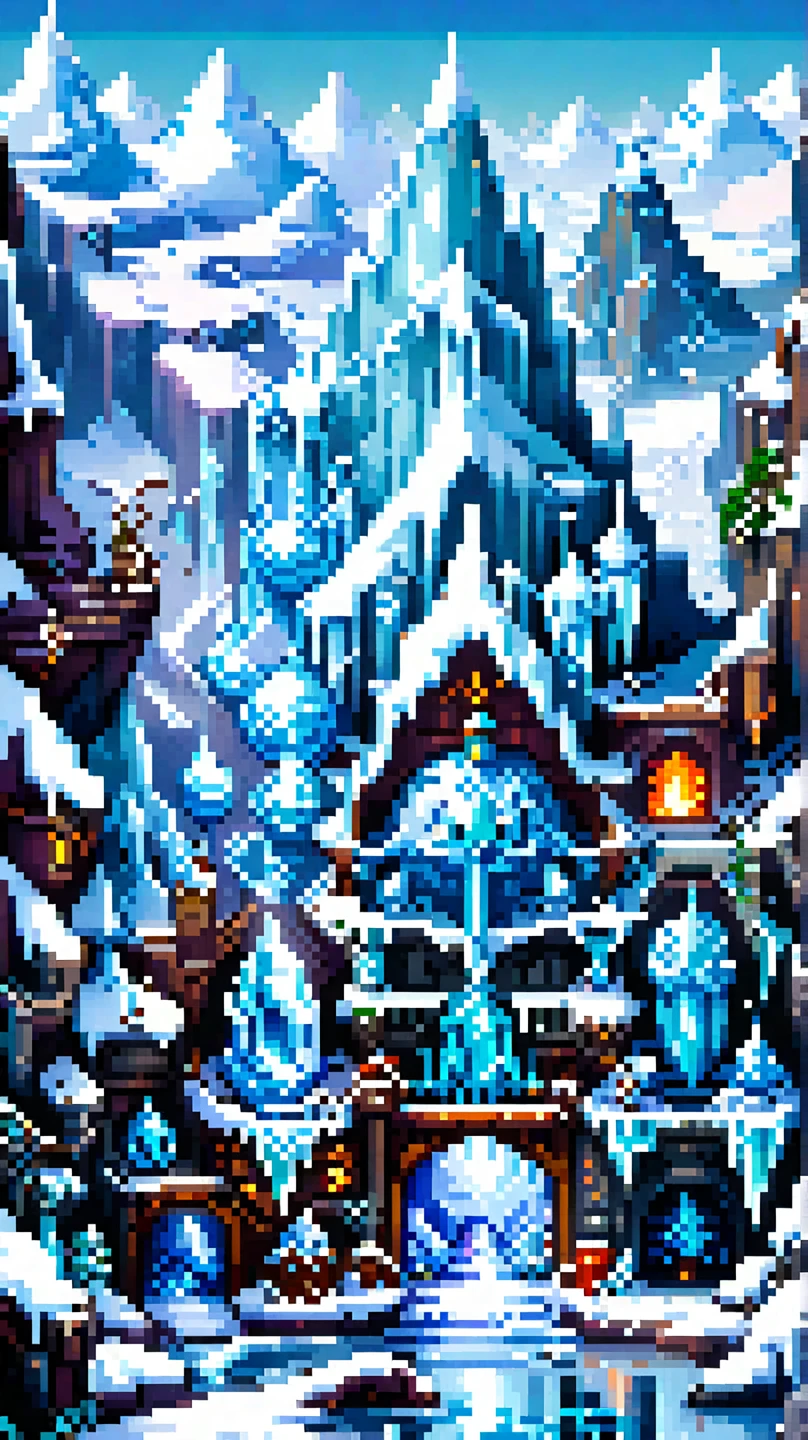 pixel art. the ice kingdom