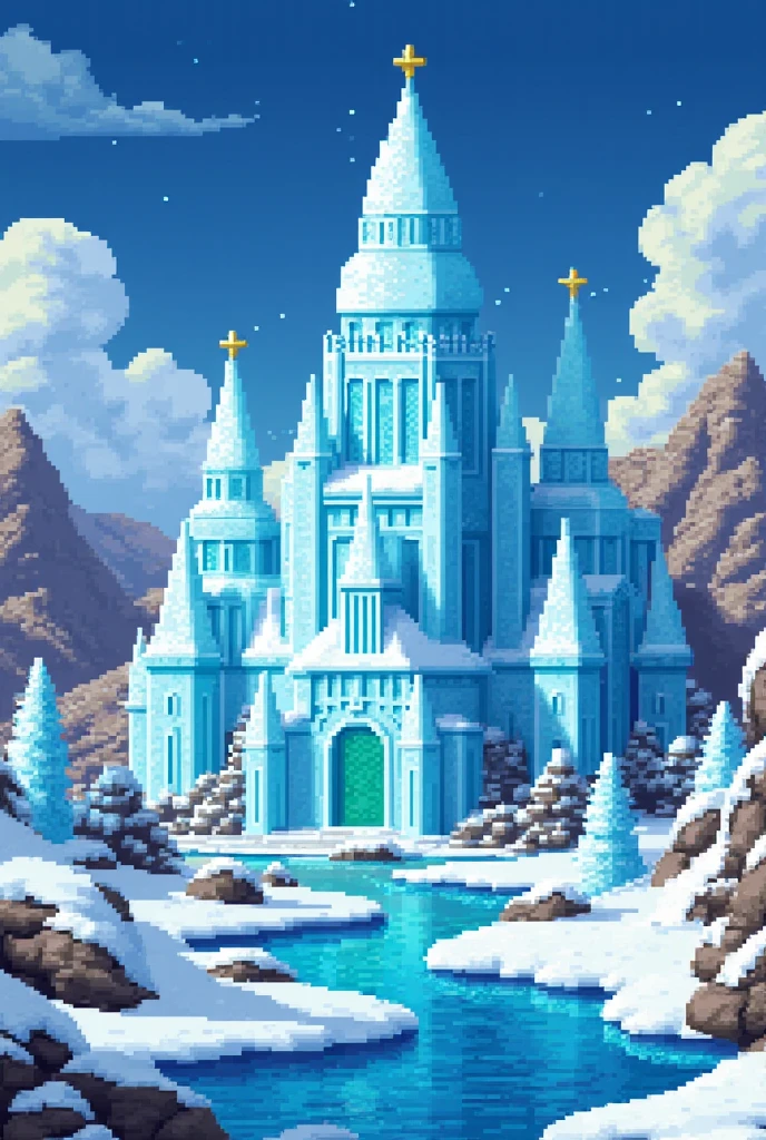 Pixel Art Style, an ice kingdom 