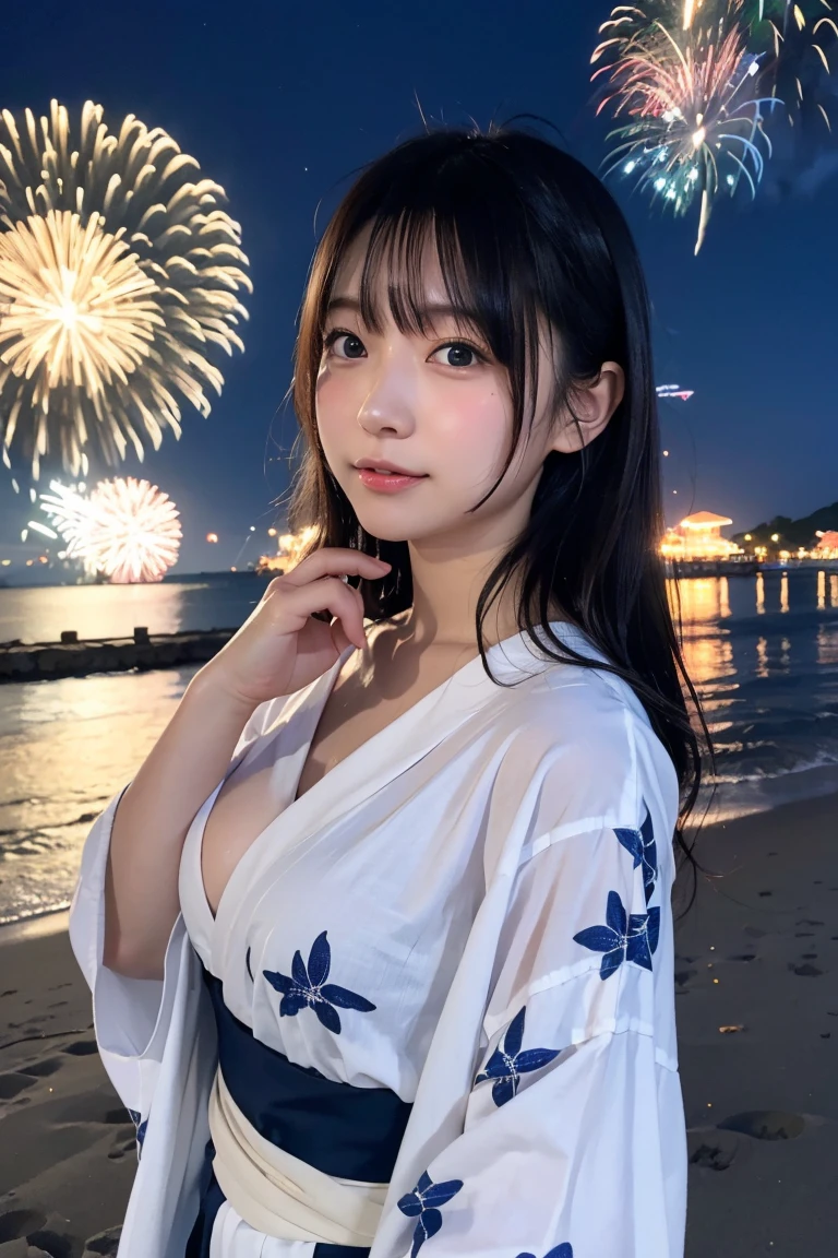 Floral yukata,((((A naked girl with a very young face)))), ((Yukata half-taken offでとても幼い子供)), (twin tails:1.2) ,long twin tails:1.2, smile:1.2,too bright natural light、night time,Black hair with bangs:1.2,( 11yo:1.3),(highest quality, 8K, masterpiece:1.3),(Fireworks Festival:1.4),((Yukata half-taken off)),(Erotic Stripper 2girl),beautiful pussy line:1.3,((very small face:1.3)),(very thin legs),(very short stature),(very thin waist),((bare shoulders)),(beautiful nipples),(nsfw:1.3)