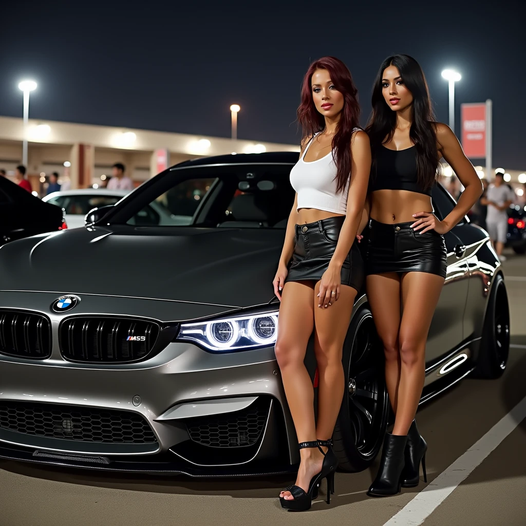 Indian rich man bmw with many girls 