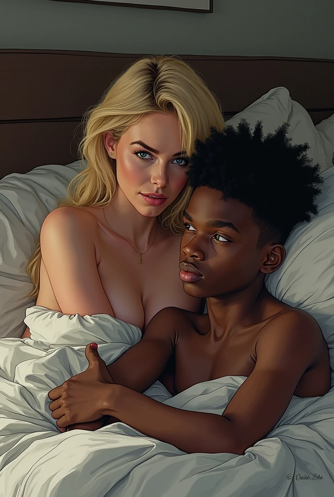 interracial couple making love