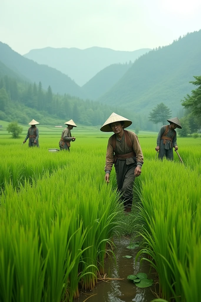 Farmers are growing rice where there is little snow in Canadá