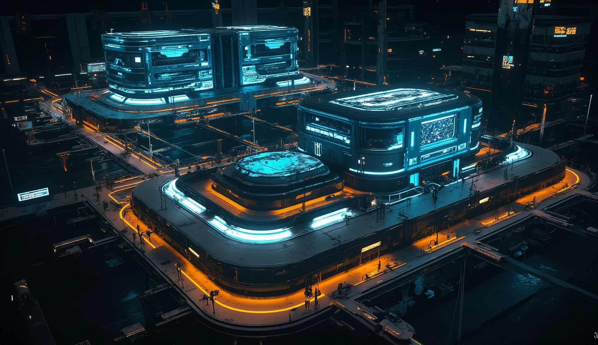 ( best quality, very detailed depiction , Incredible High Resolution ,Photographic images,Photographic images from the sky),A bustling station, huge station,Chuo Station , Futuristic Station , Home with Full View , Lots of Homes , Lots of Trains Stuck at Platforms, Countless Trains , Train Traffic Jams , Pictures of Stations Taken from Above , Elevated Homes ,High-speed rail,Conventional , Linear Motor Car, People Full of Platforms , Illuminations ,