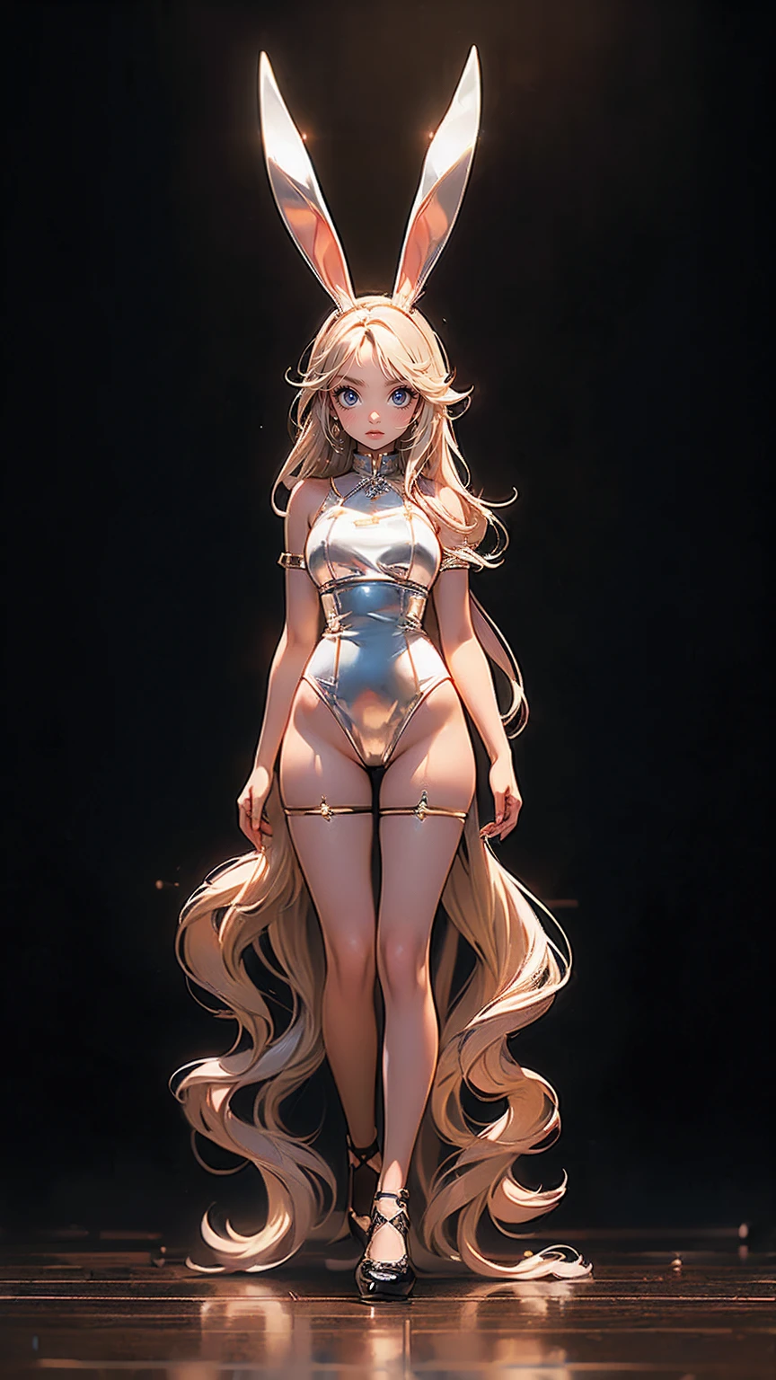 ( 最 High Quality :1.2)、(  Masterpiece :1.2), (  High Quality :1.2), Nipples、 See-through clothing、 ((  Bunny Girl :1.2)), ( black straight long hair:1.3),  squat、  legs, (  long and thin legs , shoes:1.2), (  detailed face  :1.3)、 my whole face turns red,  big,  plump breasts  , ( short bang:1.2),   side bust  、  underbust pose 、Walking inside a mansion &#39;corridor、 play、  simple background