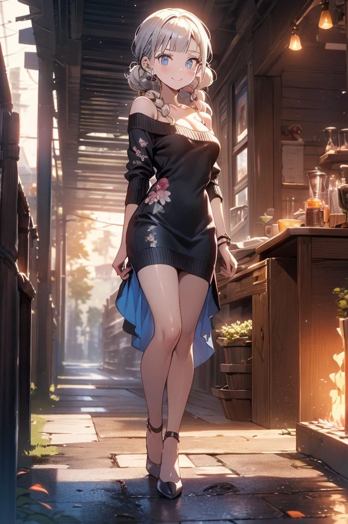 little 20 yo girl, full body view, orange hair, smile, skinny, pigtails, braid, cute_girl, sexy, young, medium_breasts, teen, see-through, green eyes, seductive, nude, jewelry, small hips, looking at viewer, pirate, messy hair, bangs, black eye patch, cleavage, open shirt