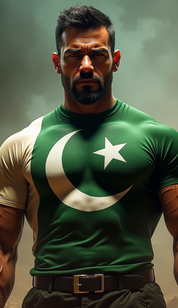 Fisical fit  with Pakistani flag 
