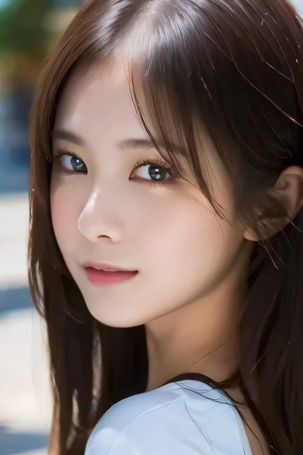 ( 1 girl ),  very cute,  amazing face and eyes, (Beautiful lovely smile), ( very detailed and beautiful face), Bright and shiny lips, ( best quality:1.4), ( ultra detail), ( super realistic,  Photorealistic:1.37), beautiful fair skin , (Soft and fluffy:1.3),  Highly Detailed CG8K Wallpaper ,  RAW photo,  professional photo shoot,  cinematic lighting
