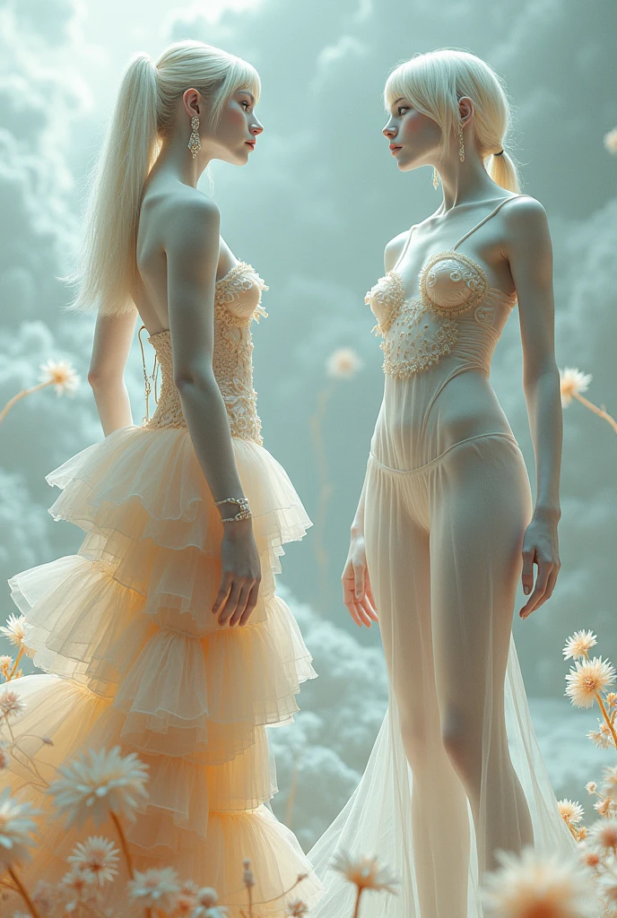 ((A very beautiful woman posing for photos and wearing a silk microrope, a silk rope thong, surrounded by a colored mist)), ((wearing an open silk shirt: 1.5)), (((Small breasts:1.4, and firm breasts:1.5))), 8k, RAW photo, ((full body photo)), (highly detailed skin: 1.2), (exposed: 1.5), (exposed breasts:1.5), (exposed back:1.5),  (exposed shoulders:1.1), (exposed crotch:1.5), photography, masterpiece, best quality, dark gray background, (a beautiful white girl with beautiful blue eyes, beautiful curly hair, white skin, soft breasts and beautiful abs, two, two areolas), various poses, ultra-detailed face, detailed eyes, ((no close-up)), ((she has one in her crotch and ass)), ((shows her ass))