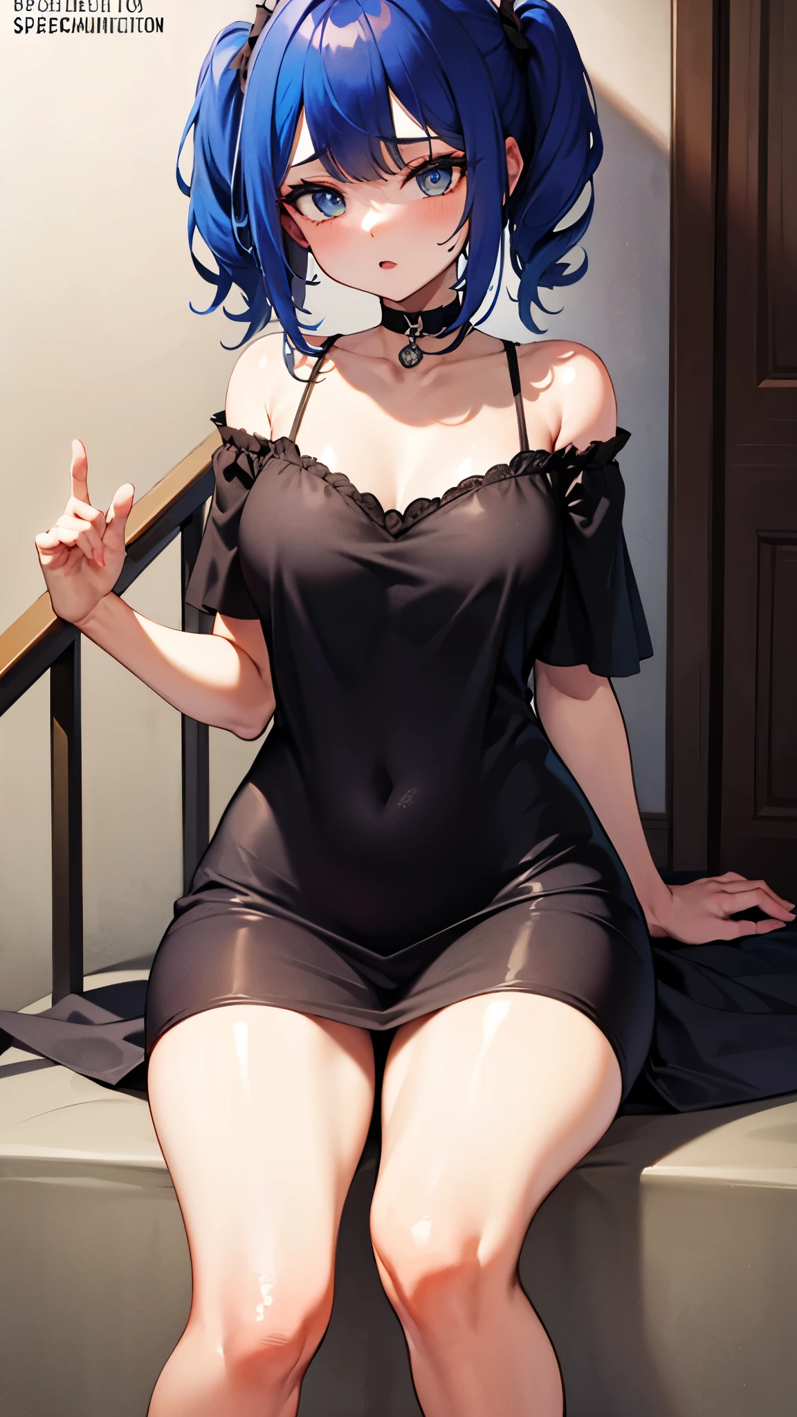(8k、Best image quality、highest quality、Accurate human body、Someone knowledgeable、Correct five-finger、4K - ultra-vivid、highest quality, masterpiece, Ultra-high resolution, Detailed Background、The perfect background、
1girl, 2boys, (sandwiched:1.1),
Oily skin, Glowing Skin、Realistic skin texture、Beautiful skin in every detail、Shiny skin、Glowing Skin,
masterpiece)、
One Girl、Black hair twin tails、short hair、Wavy Hair、Blunt bangs、Purple eyes、Expressionless、Off-the-shoulder strapless、Black mini skirt、((Fishnet tights))、Platform leather shoes、squat、
(((Dim lighting)),(Sit on a large velvet leather sofa、She looked up as if to snuggle up to me..、Night Patrol:1.2, Lounge Girl:1.3, sit right next to me:1.3, throw:1.2, drink alcohol)、(Sweet face:1.5)