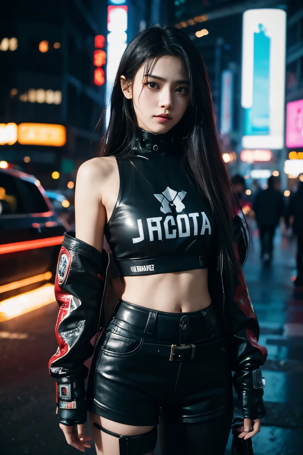 anime girl with long hair and cat ears in a city, digital cyberpunk anime art, cyberpunk anime girl mech, female cyberpunk anime girl, cyberpunk anime girl, anime cyberpunk art, cute cyborg girl, digital cyberpunk - anime art, cyberpunk anime art, oppai cyberpunk, anime style 4 k, perfect android girl, cyberpunk beautiful girl, beutiful girl cyborg