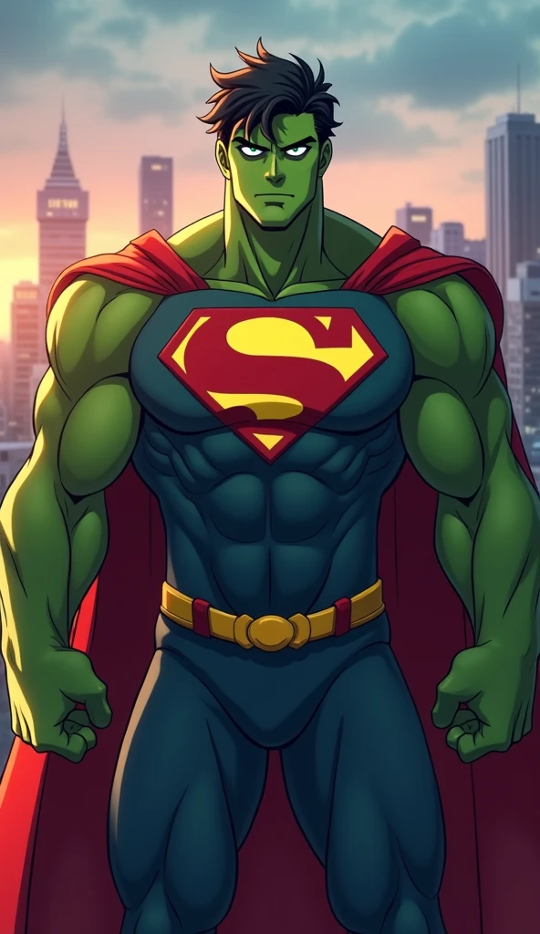 Marvel Hulk dressed as Superman