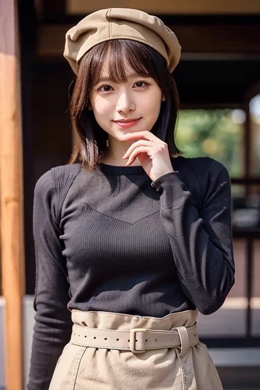 masterpiece, Highest quality, 8k, Young and beautiful girl, Baby Face、着衣Big Breasts、((((((10 years old)))))),((Large Breasts:1.3)), photo shoot, Cute Face, Thighs,、smile, 10 generations, Detailed face, Background blur、Long Hair、Black Hair、Big Breasts、Cleavage、Tight waist,((sexy knit dress))Two women in grey knitwear((((2girls))))
