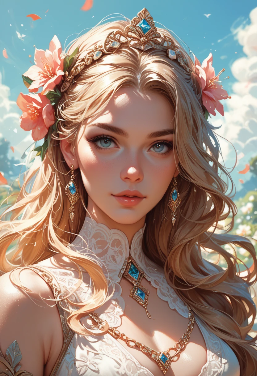 ((gorgeous princess)), one person, long flowing white hair, (bright and beautiful eyes), trending on Art Station, Flower of Hope by Jean-Honor Fragonard, Peter mohrbacher, super detailed, crazy details, Stunning, intricate, elite, art nouveau, ornate, liquid wax, elegant, luxurious, Greg Rutkowski, ink style, sticker, vector art beautiful character design, double exposure shot, luminous design , winning entry, masterpiece, amoled black background,
