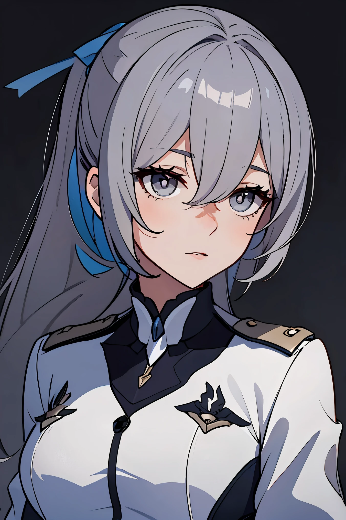 Grey Hair,  beautiful girl, Shoo, ,  military uniform