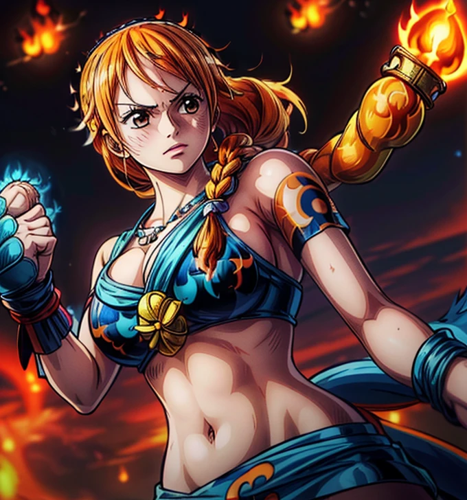 Street Fighter 6 2023, Street Fighter 6 Lily, fighting pose, sexy outfit, torn outfit, cropped outfit, Street Fighter 6 Lily Outfit1, big breasts, huge boobs, big ass, totally torn clothes