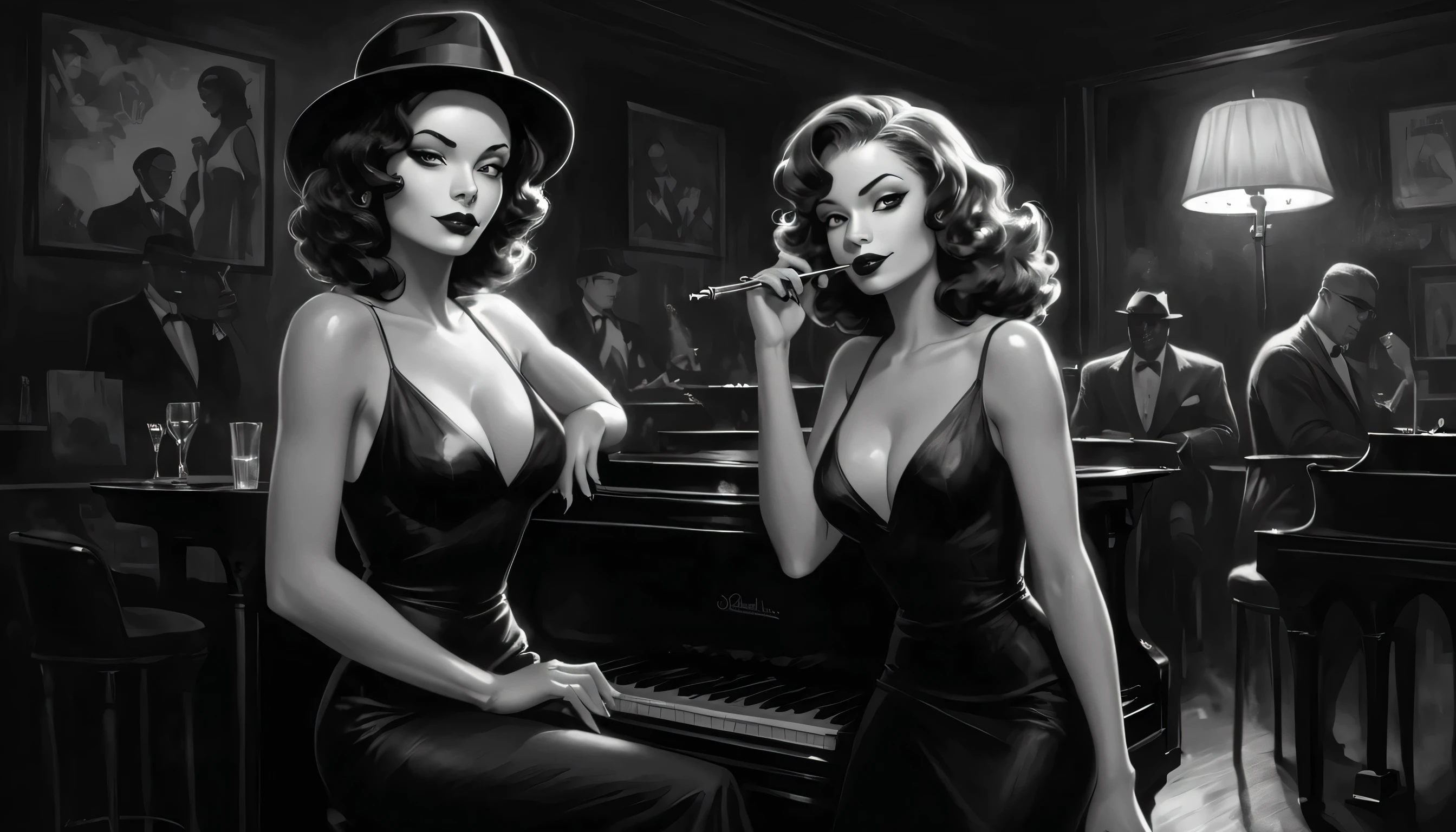 A Stripper, noir style, year 1900, realistic, 8k