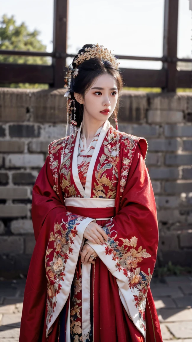 1girl,jiayi,hanfu,(jewelry:1.2),
masterpiece,best quality,32k uhd,hdr,dtm,cinematic lighting effects,wide shot,wide-angle lens,super vista,super wide angle,exquisite facial features,super delicate face,best fingers,