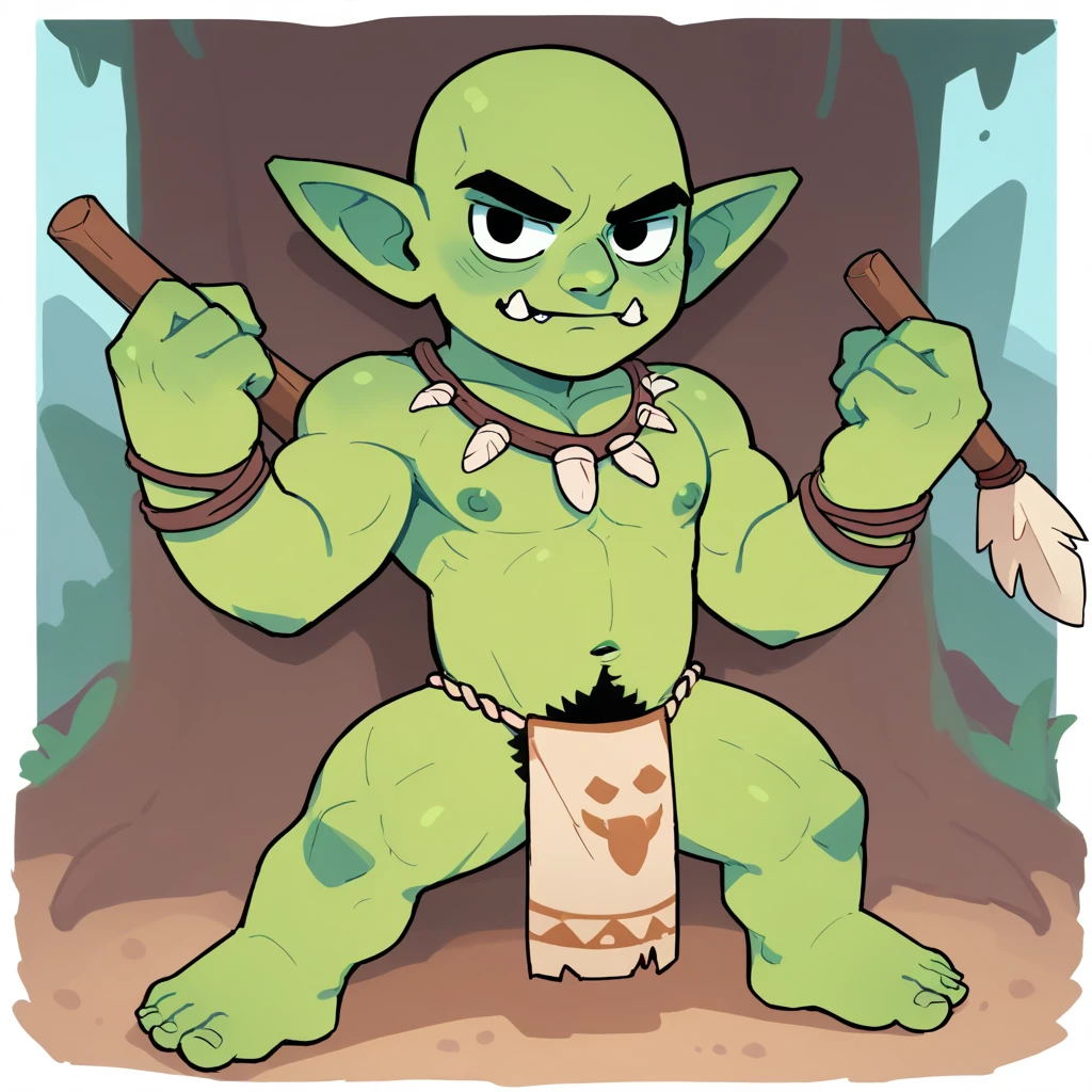 Green alien cartoon with a hammer in his hand, dog - faced muscular goblin, is evil gremlin, drak fantasy goblin, Kobold, goblin art, gremlin, sila, Gollum as a titan, Demon Gollum Photos, a goblin pirate, inspired by Gatōken Shunshi, ogre chef in an apron, orc themed, orcs