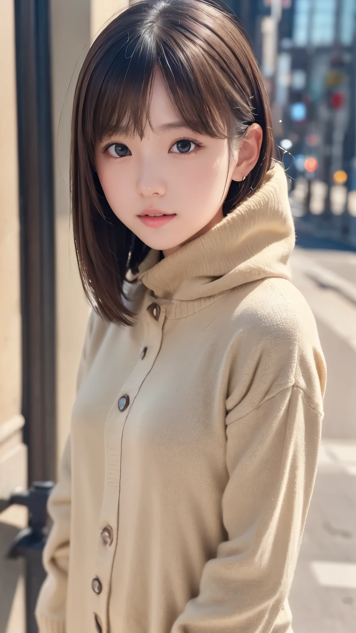 upper body, front lighting, front pov, Winter clothing, nsfw,
(1girl,solo), (yuichan:1.3), petite, neat and cute girl, japanese cute girl, beautiful detailed eyes, layered hair, fluffy hair, brown short hair, bangs, glossy lips, (Fine Face),(Fine Eyes), (Clear Face), (Detailed Face Description), (Detailed Hand Description), Realistic, Extreme Light and Shadow, Shiny Hair, BREAK, absurdres, (16K, UHD, Top Quality, Masterpiece: 1.2),(Realistic, Photorealistic: 1.37), Physically Based Rendering,Professional Lighting, Photon Mapping, Masterpiece, Rich Detail, Ultra Detailed, Super detailed, highest quality, intricate details, ultra high resolution, (realistic:1.2),