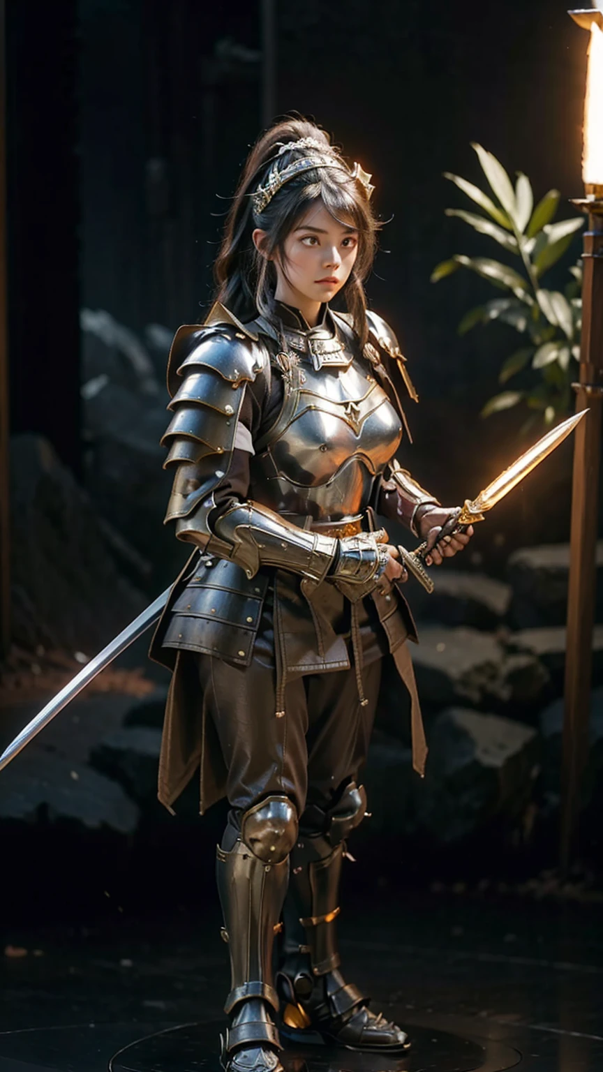  Sexy female character wearing white armor as a warrior from the Sengoku period 、((french braid hair))、((onyx black hair))、((toned body))、(glistening skin)、 toned body、((mega breasts 1.8))、 plump breasts 、 plump thighs 、 The pink armor with the camellia pattern engraved on it is a bikini type and is designed to emphasize chest exposure、( Wear a cloak with a camellia flower pattern )、bustle skirt、 purple shin guard with a camellia flower engraved on it 、White high-leg underwear 、White tights、 absolute domain、,Dramatic lighting,cracked armor,  complex details,A defeated battle,Fading glory,Ghostly shadow,misty background,A face beneath a mask,A stately helmet,figure,Rising smoke,Curse of fate,Gloomy ruins,A stately composition,Military honor,Soledad,Fire fighting,Ominous Presence,Ash and smoke,Blood-stained earth,Worn armor,Determination,Glyph of Courage,The end of the Samurai era,Devastated Battlefield, Standing in the middle of a battlefield [A dull color palette],[Light tones],[An intrusive atmosphere:0.9]