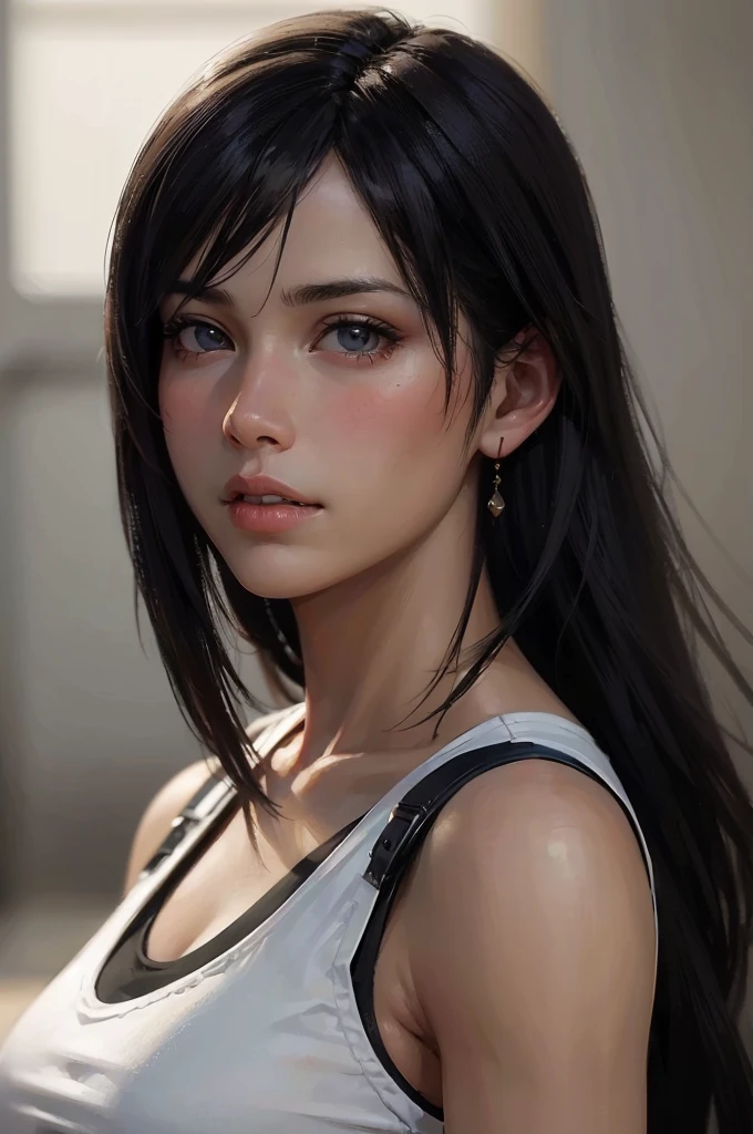 There is a woman with very large breasts posing for a photo, realistic digital art 4k, realistic digital art 4k, beautiful digital artwork, realistic 3d animation, 4K high-definition digital art, 8K realistic digital art, art germ ; 3d unreal engine, Photorealistic anime girl rendering, stunning anime face portraits