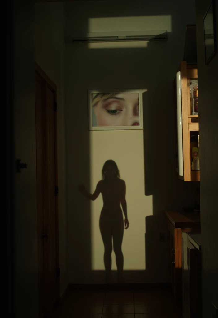 Platinum blonde hair girl athletic smallest using redlight silhouette filter sexy pose nude dark silhouette redlight silhouette challenge in doorway of bedroom darkness but red silhouette very dark room redlight challenge,darkness and red filter;a little more darkness and red sexiest blonde